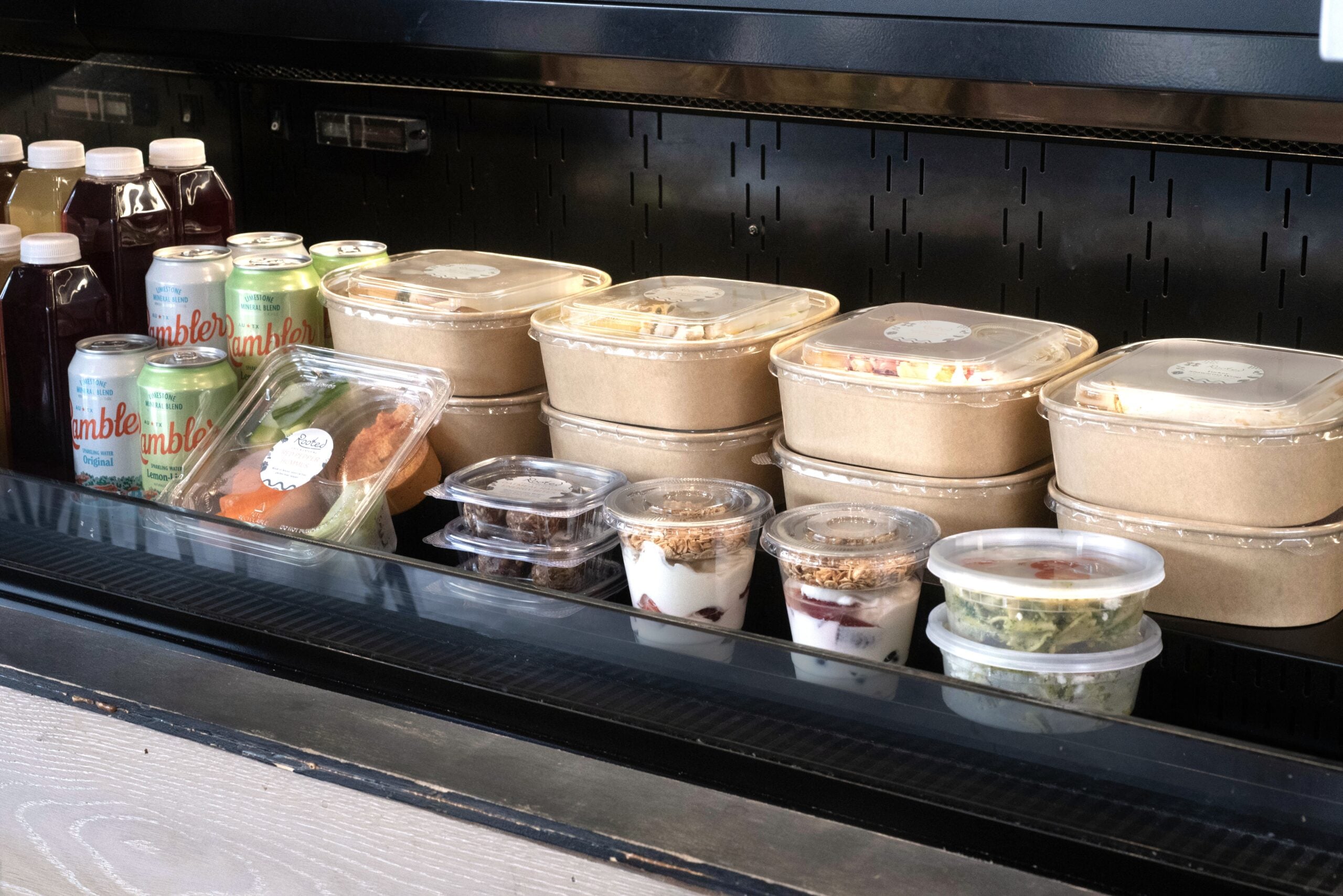 Meal Prep, grab and Go meals at rooted cafe